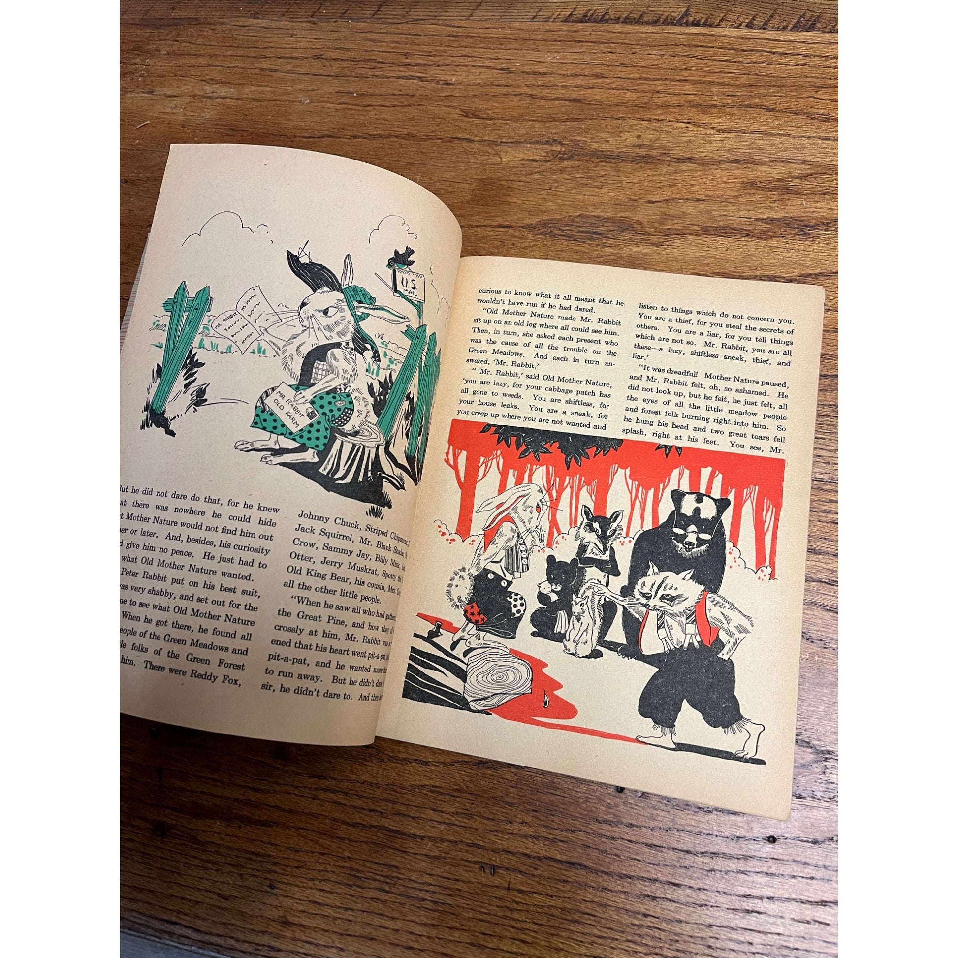 Vintage 1944 Why Peter Rabbits Ears Are Long Read & Color Story Book