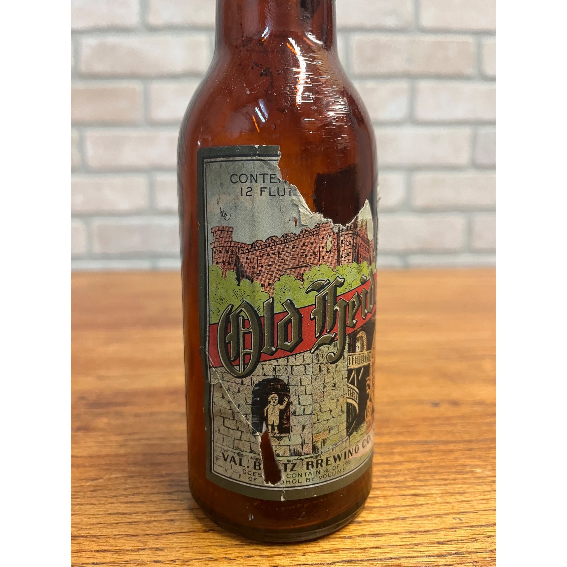 Vintage Blatz Old Heidelberg Beer IRTP Label Bottle Milwaukee 12oz
