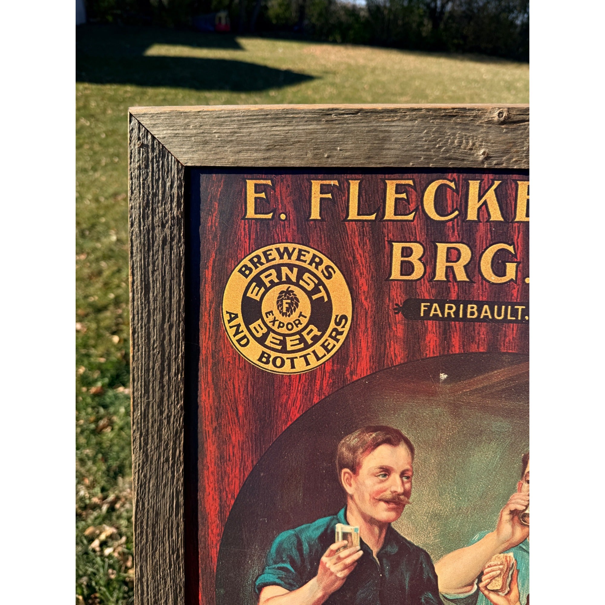 Vintage Fleck's Ernst Beer Fleckenstein Brewing Co. Reproduction Beer Sign