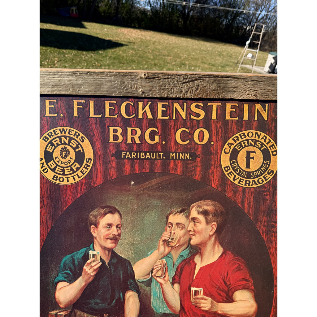 Vintage Fleck's Ernst Beer Fleckenstein Brewing Co. Reproduction Beer Sign
