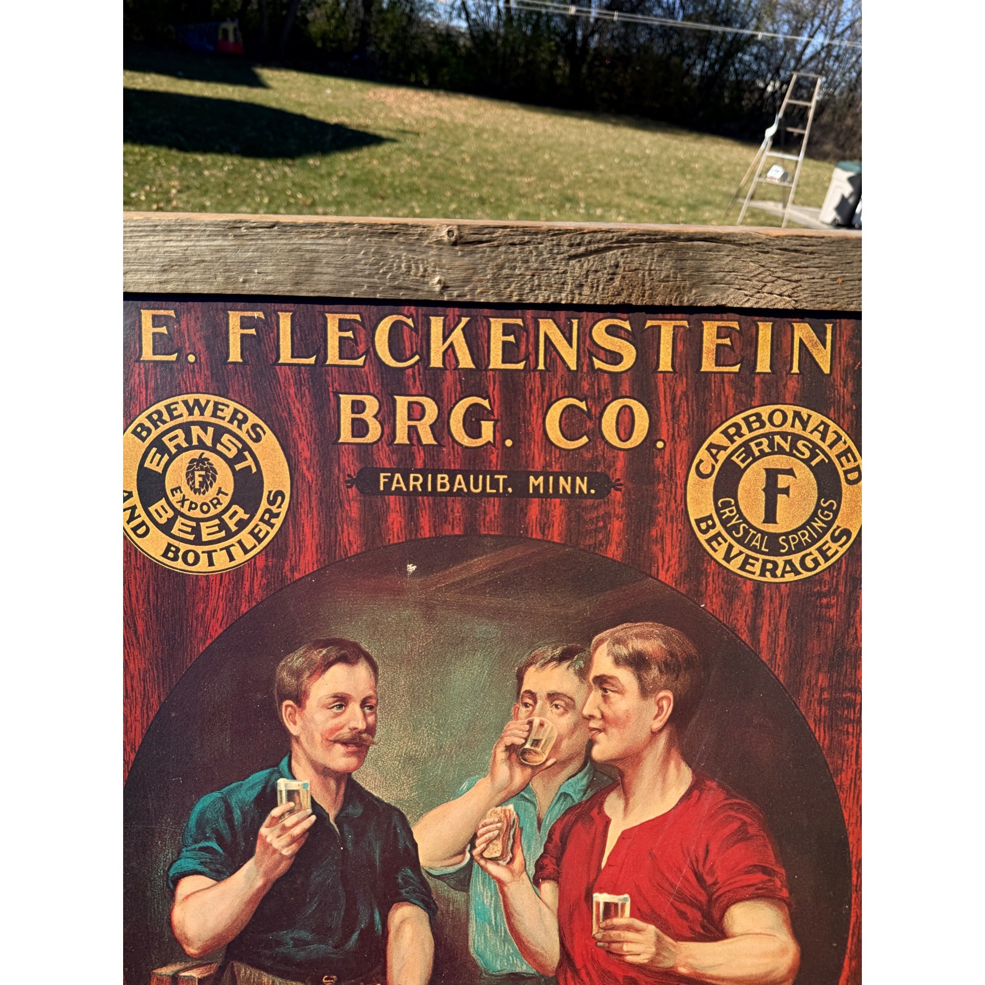 Vintage Fleck's Ernst Beer Fleckenstein Brewing Co. Reproduction Beer Sign