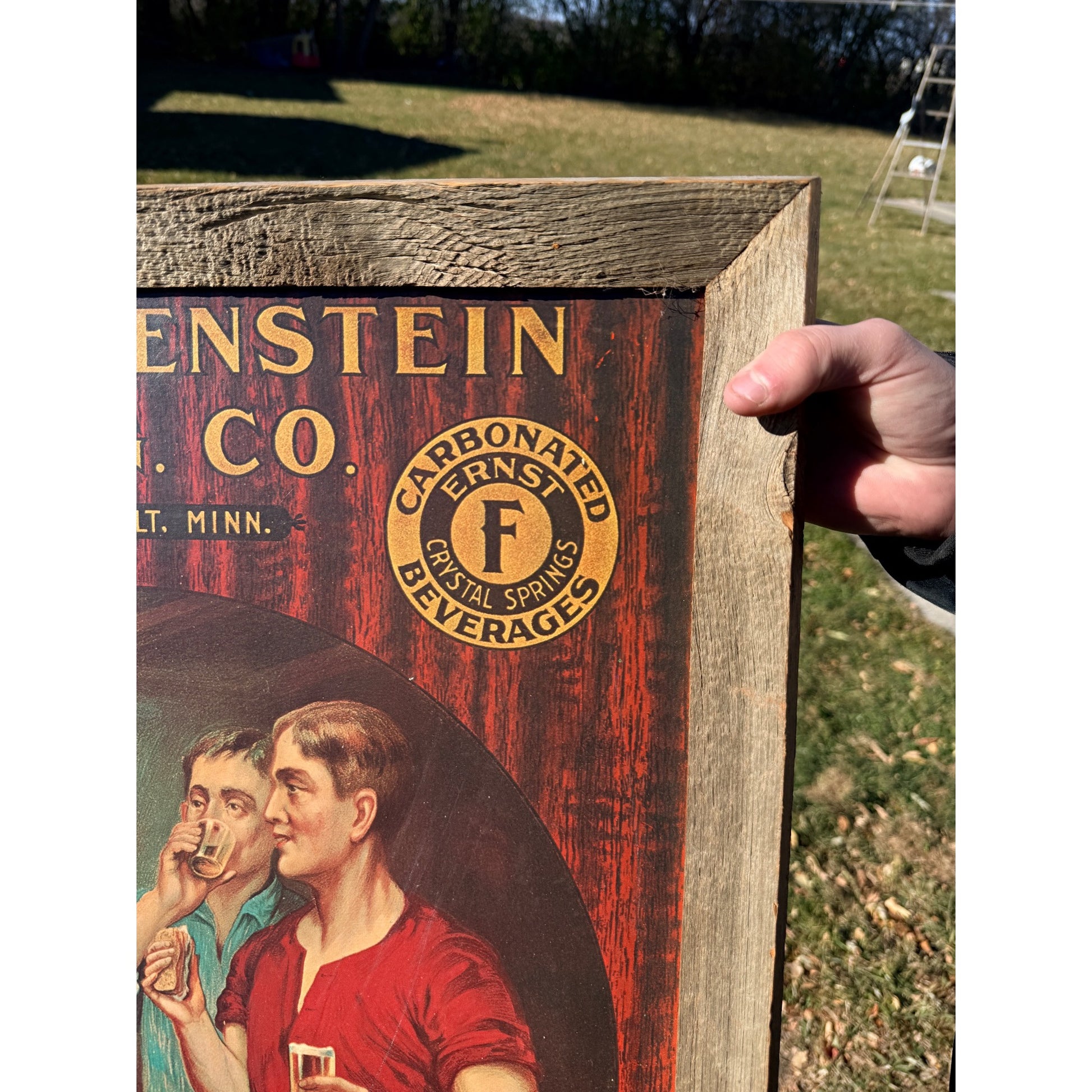 Vintage Fleck's Ernst Beer Fleckenstein Brewing Co. Reproduction Beer Sign