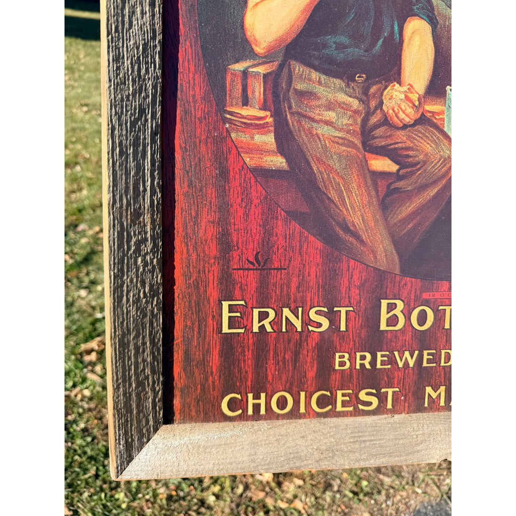 Vintage Fleck's Ernst Beer Fleckenstein Brewing Co. Reproduction Beer Sign