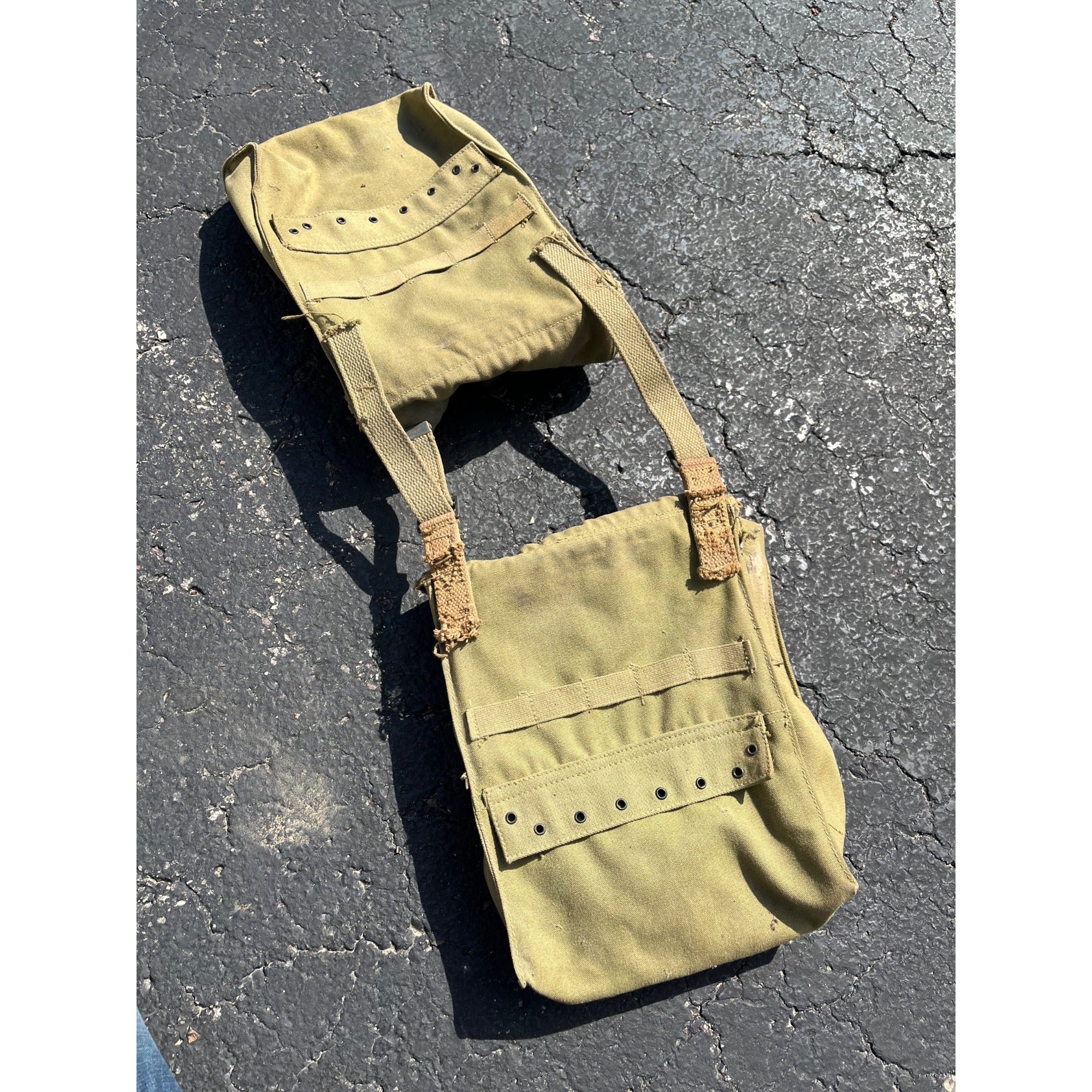 Pair of Original WWII US Army Medic Pouch Bags Saddle Bag Vintage WW2