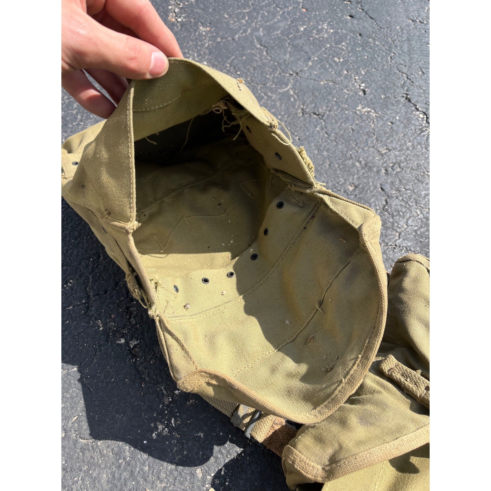 Pair of Original WWII US Army Medic Pouch Bags Saddle Bag Vintage WW2