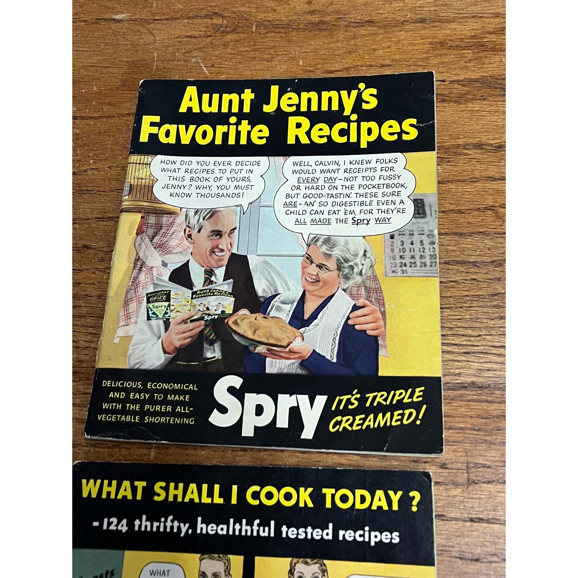Vintage Spry Recipe Booklets Aunt Jenny’s Favorite Cookbook Advertising Lot (2)