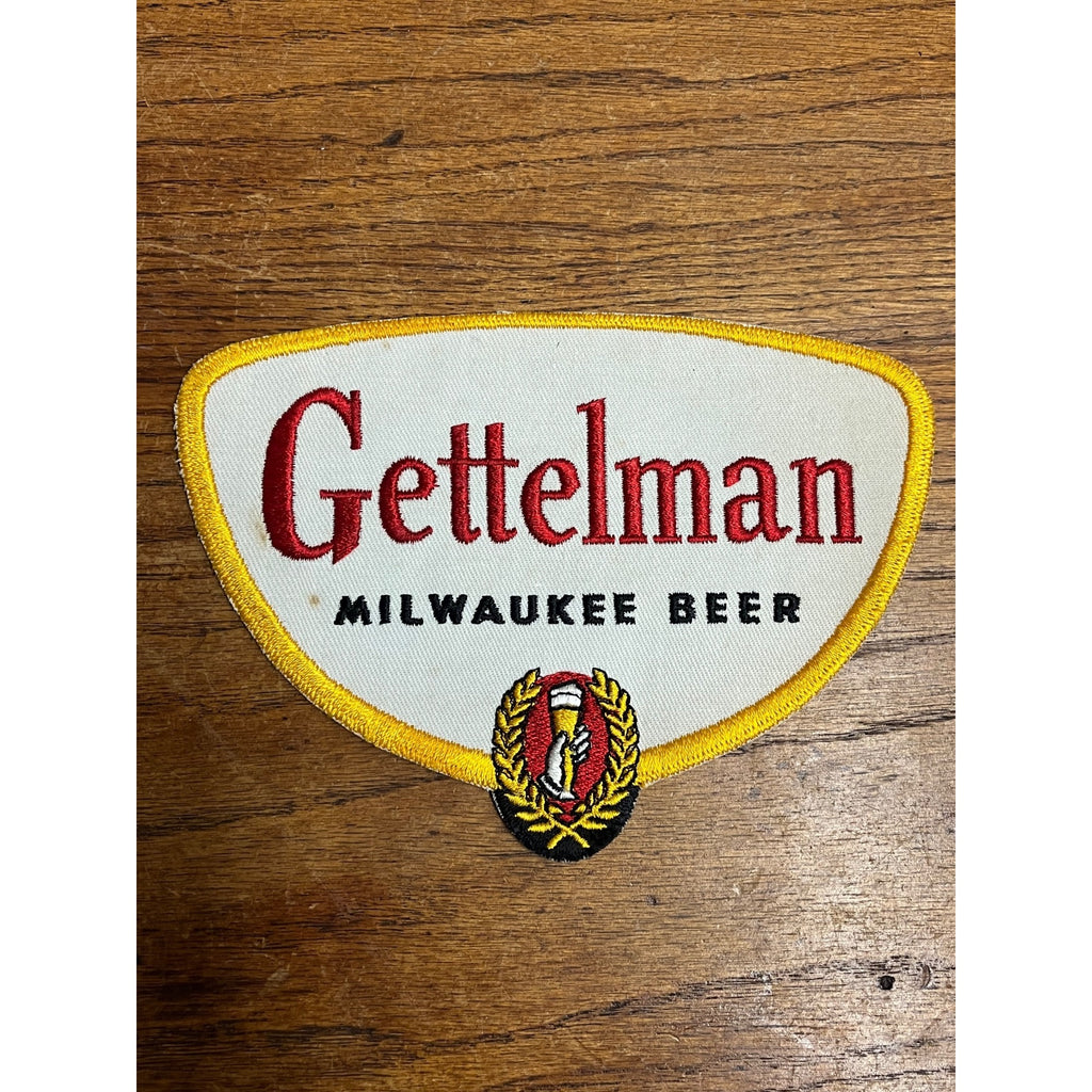 Vintage Gettelman Beer Uniform Jumbo 7.5" Jacket Patch Milwaukee Wisconsin WI