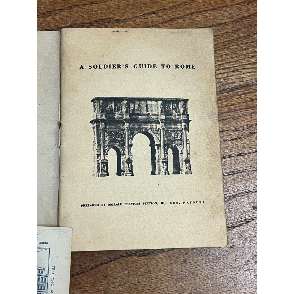 World War II US Army Soldier’s Guide to Rome Authentic Italy Fold out Map WW2