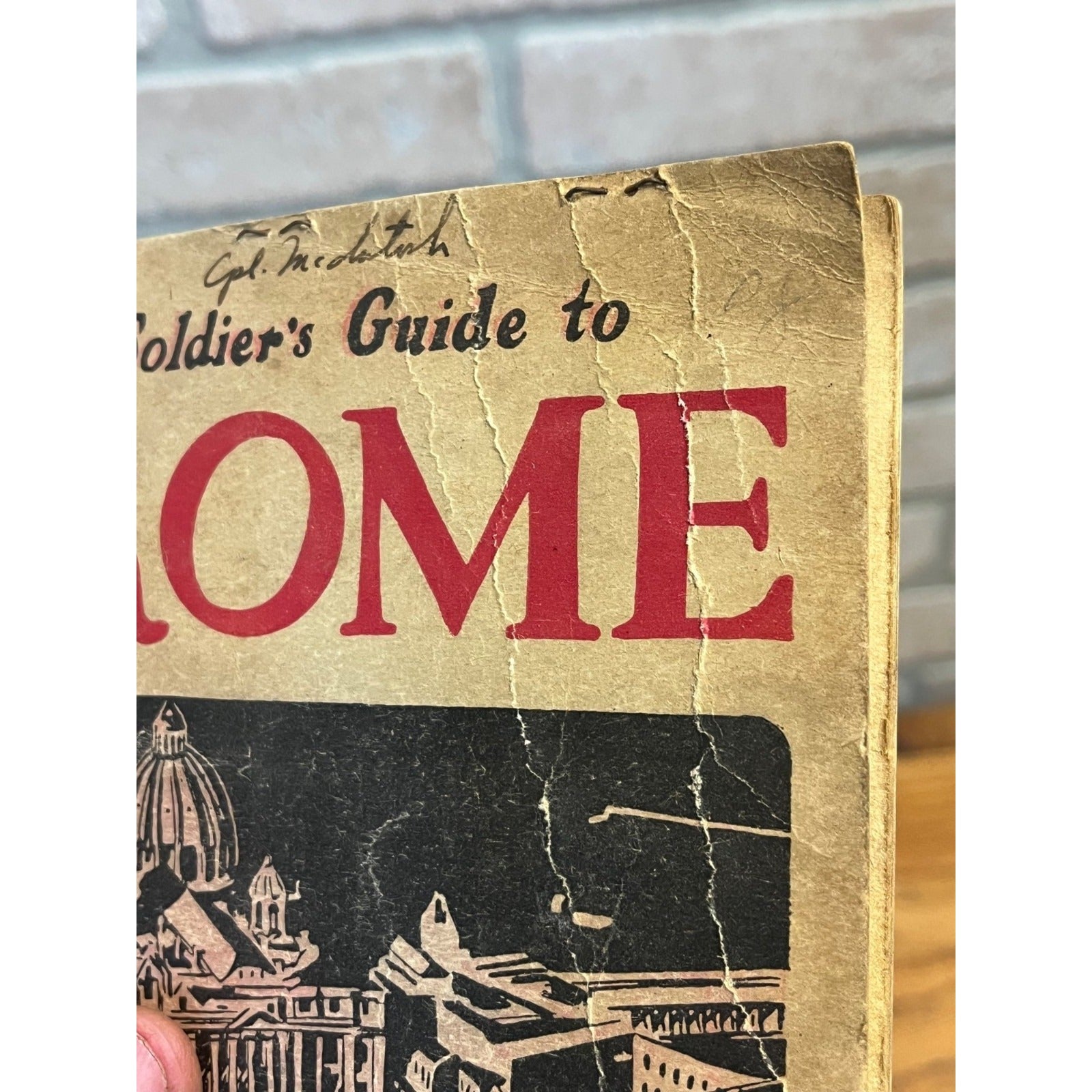 World War II US Army Soldier’s Guide to Rome Authentic Italy Fold out Map WW2