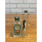 Antique La France Rose Colgate Perfume Sample Bottle Miniature Glass Vanity Lot