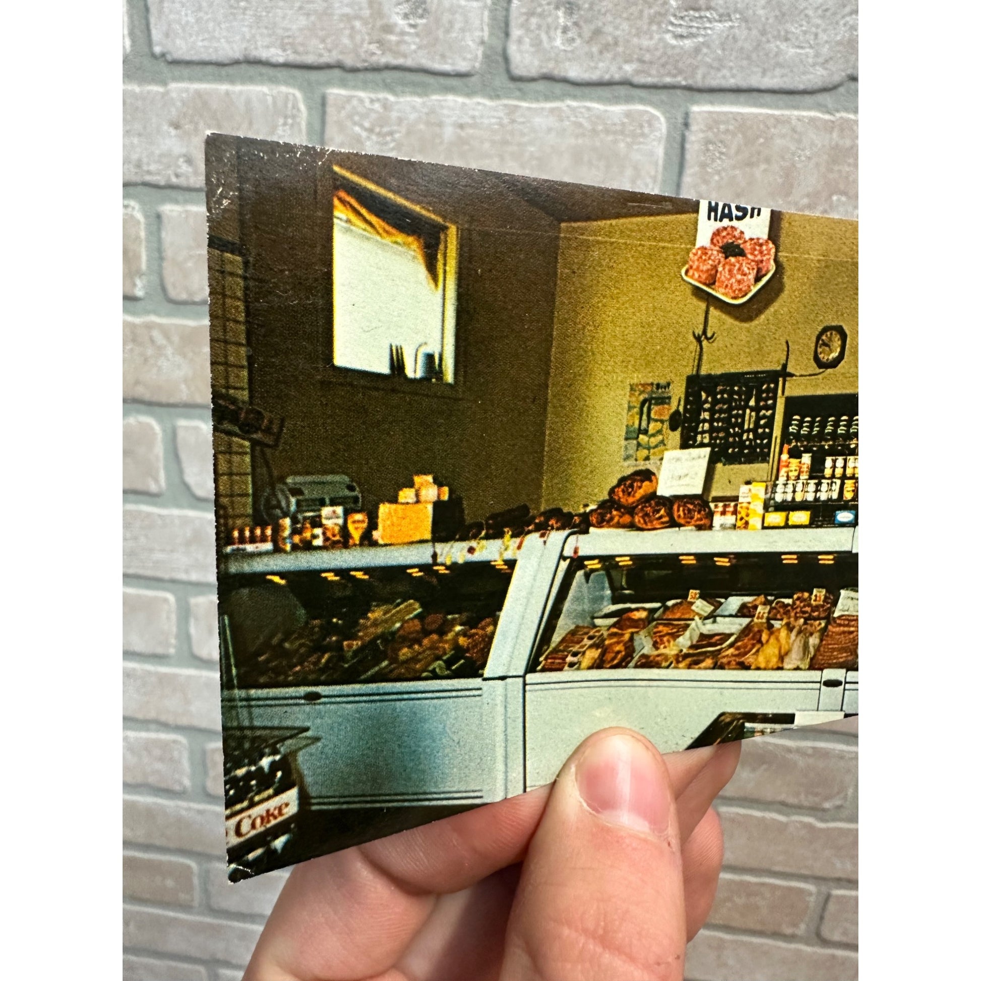 Frank Krista Grocery & Meat Market Wilmot WI Vintage Postcard Real photo