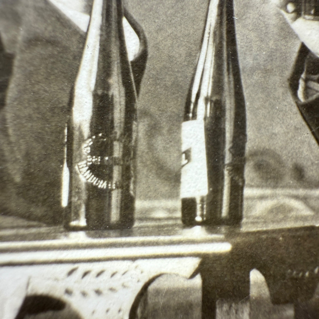 SCARCE RPPC Postcard Charles Hamm Brewery Random Lake Wis Men Drinking Beer