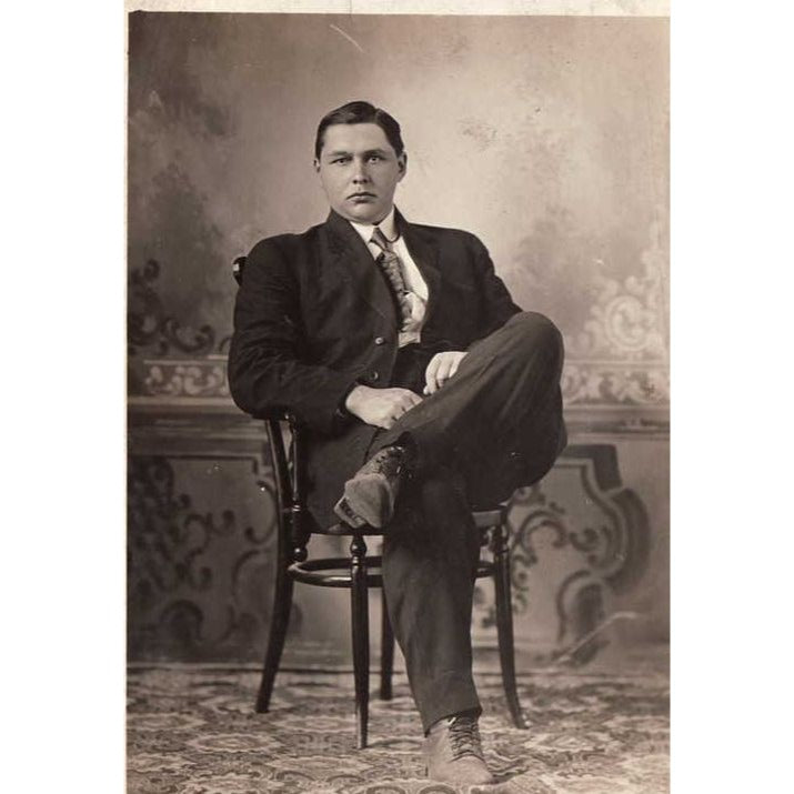 SCARCE RPPC Postcard Charles Hamm Brewery Random Lake Wis Men Drinking Beer