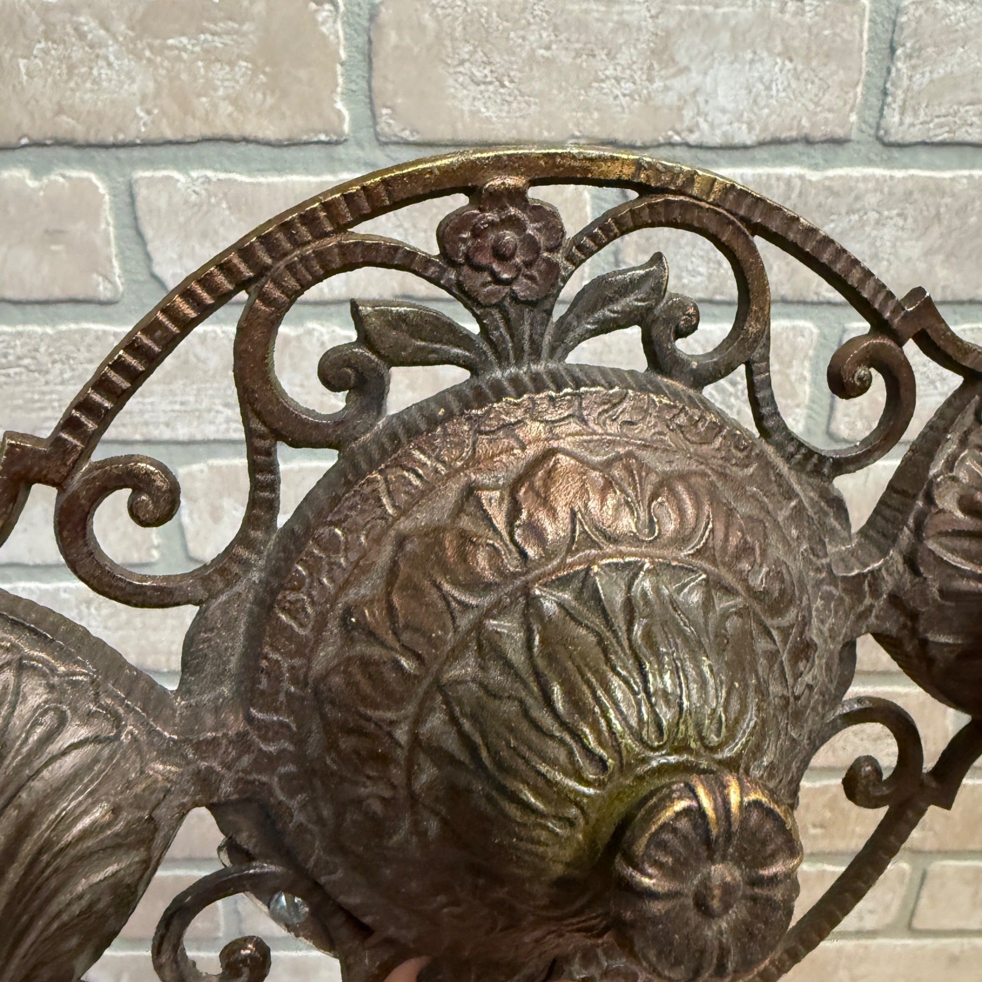 Antique Art Nouveau Deco Victorian Ceiling Light Fixture Double Virden Co Double