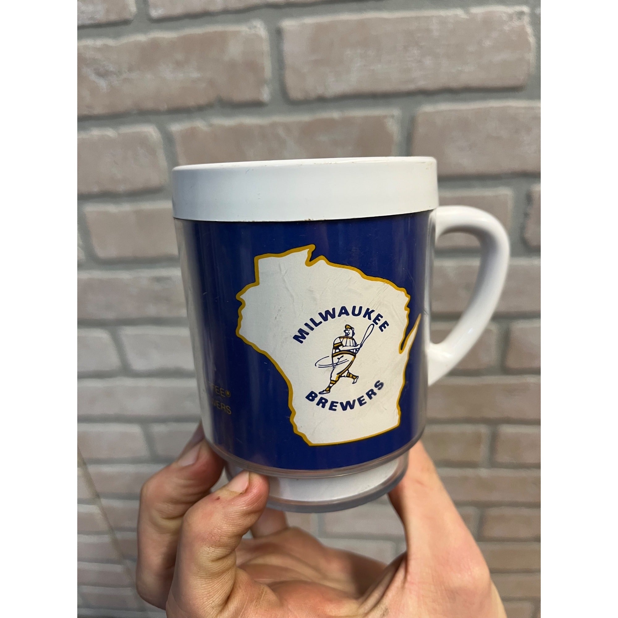 1970s Milwaukee Brewers Barrel Man Maxwell House Coffee Mug Cup Baseball