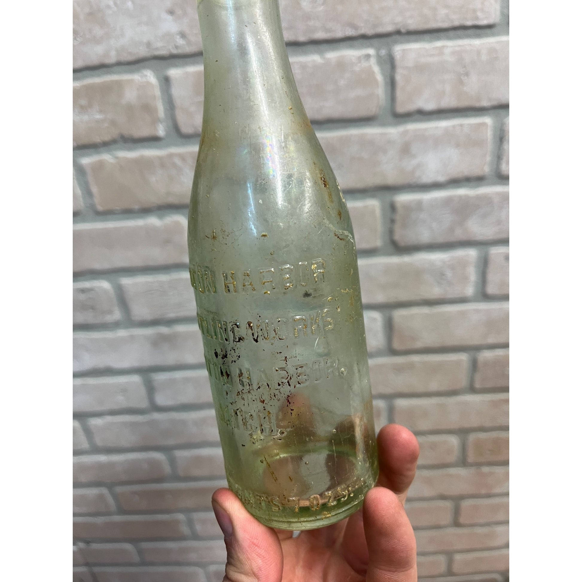 Vintage Benton Harbor Bottling Works Michigan MI Crowntop Soda Pop Bottle