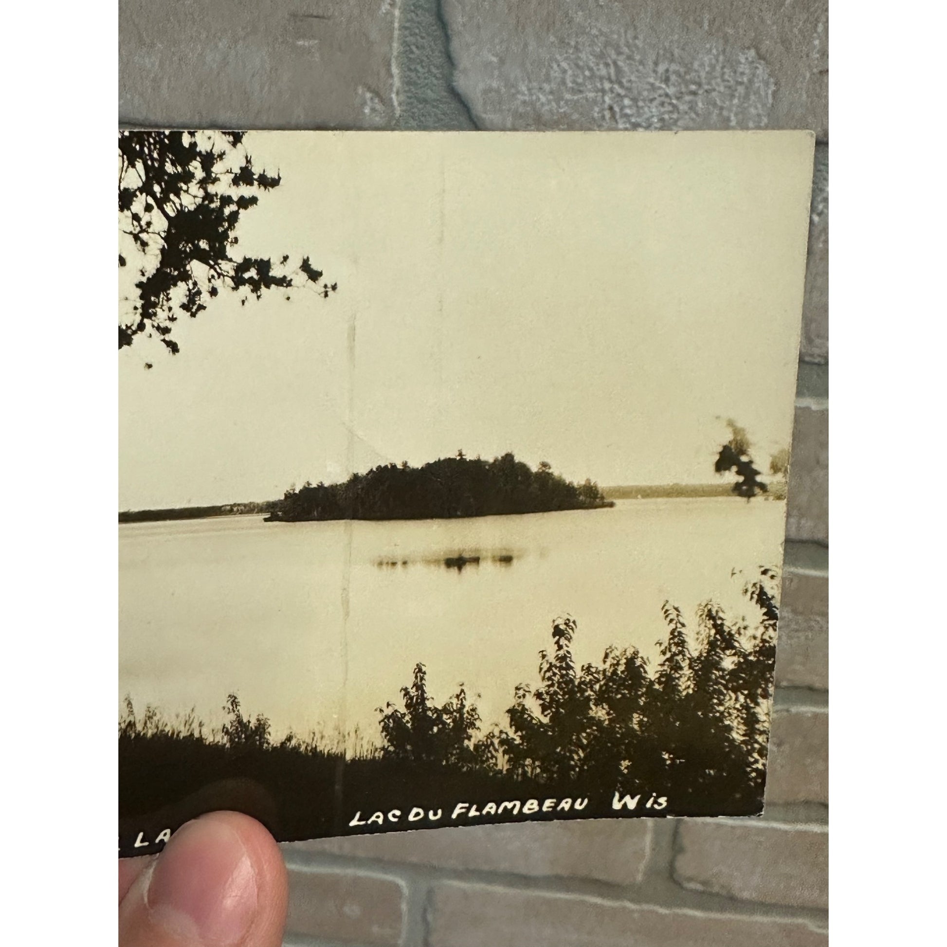 Vintage Crawling Stone Lake Lac Du Flambeau Wisconsin Wis RPPC Photo Postcard