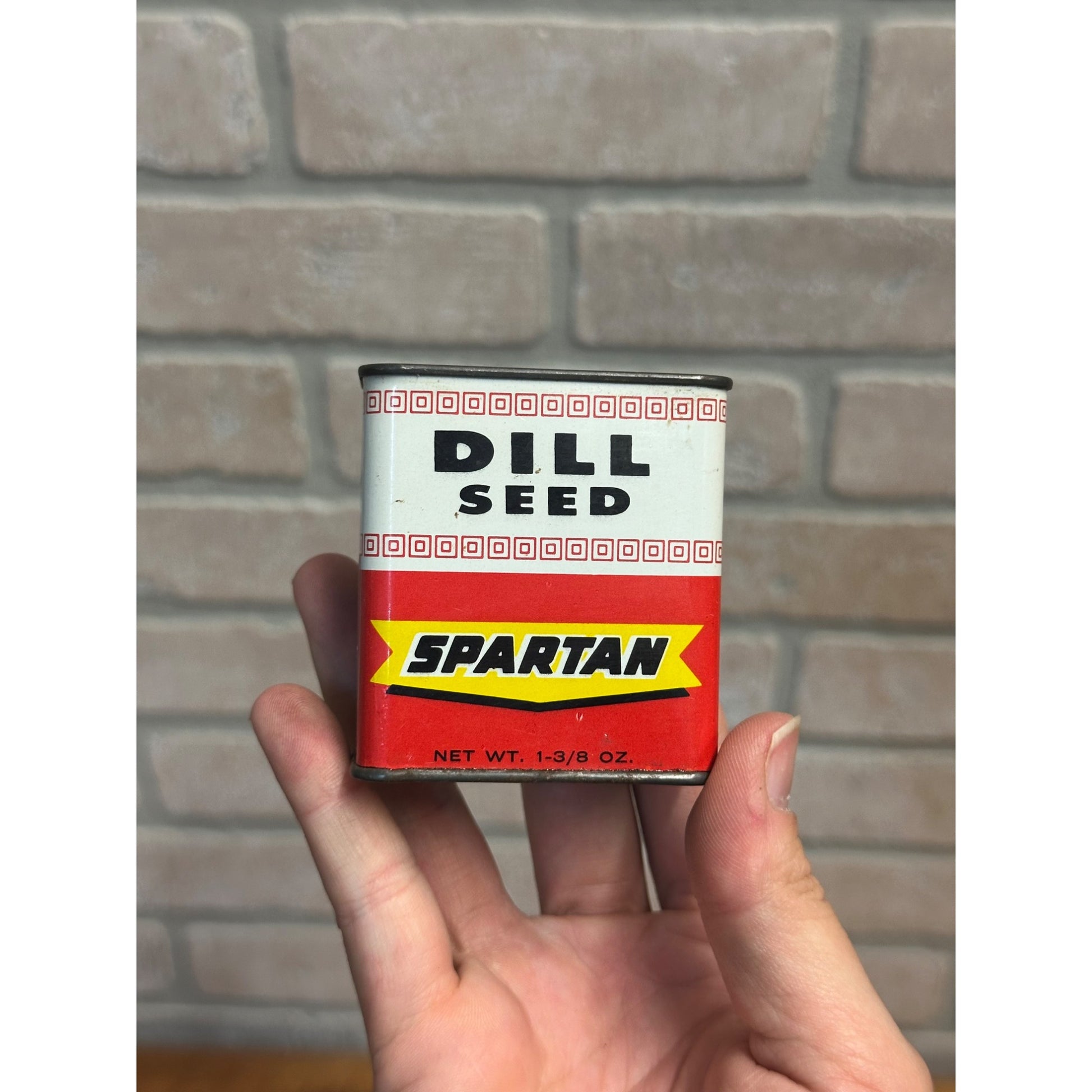 Vintage 1900s Spartan Dill Seed Advertising Tin Grand Rapids Michigan MI