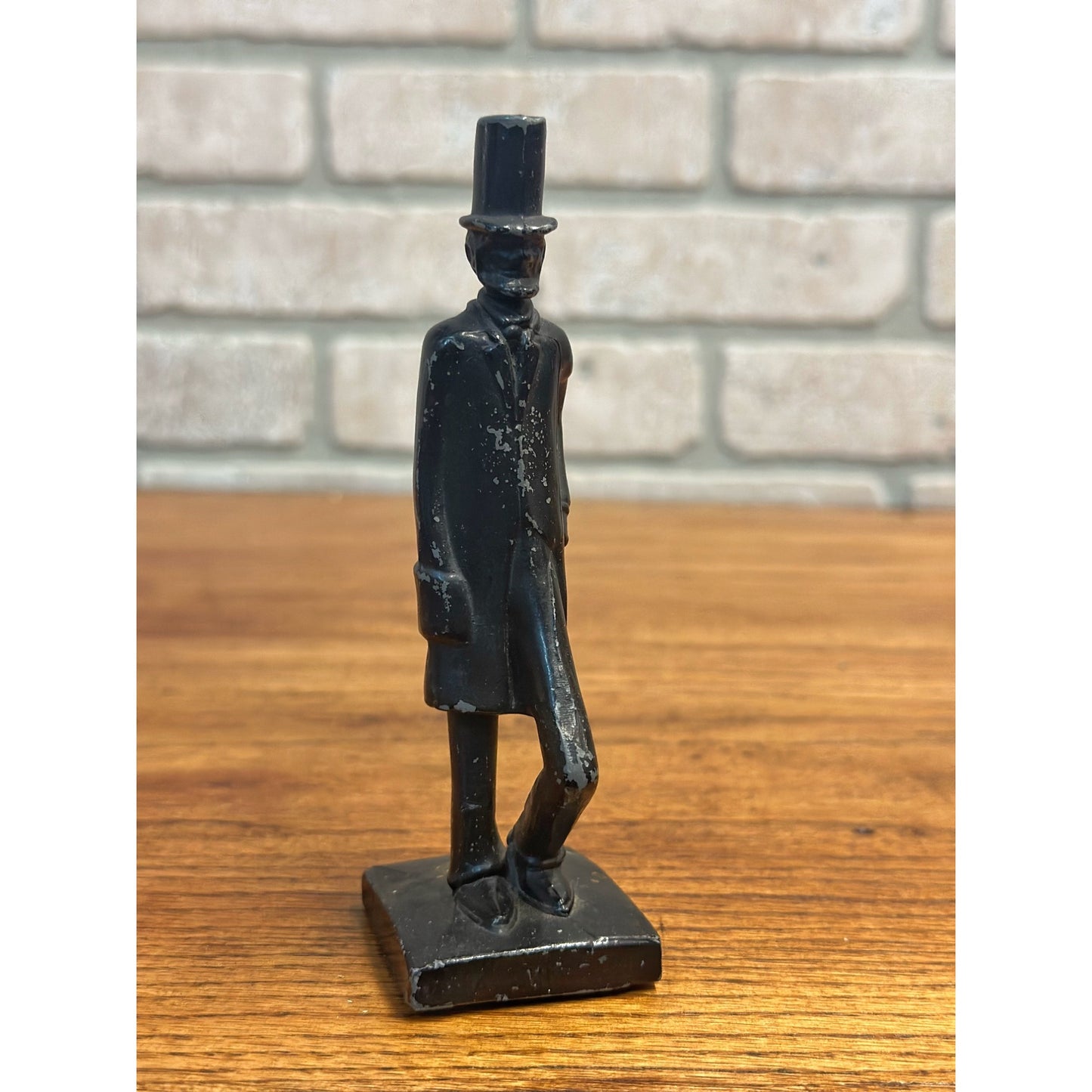 Vintage 1963 Abraham Abe Lincoln Cast Iron Staue by Jake Koser 5-1/2" Tall