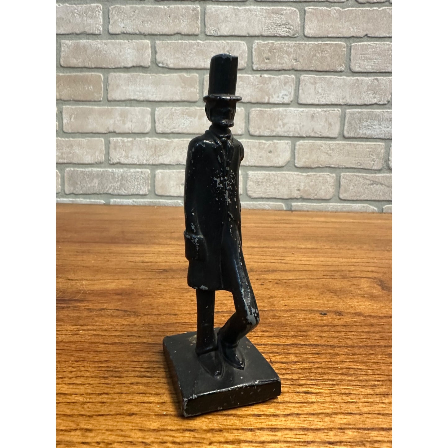 Vintage 1963 Abraham Abe Lincoln Cast Iron Staue by Jake Koser 5-1/2" Tall