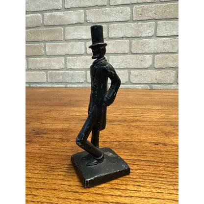 Vintage 1963 Abraham Abe Lincoln Cast Iron Staue by Jake Koser 5-1/2" Tall