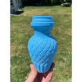 RARE Antique EAPG Blue Slag Milk Glass Patent 1888 Jelly Jam Honey Ginger Jar