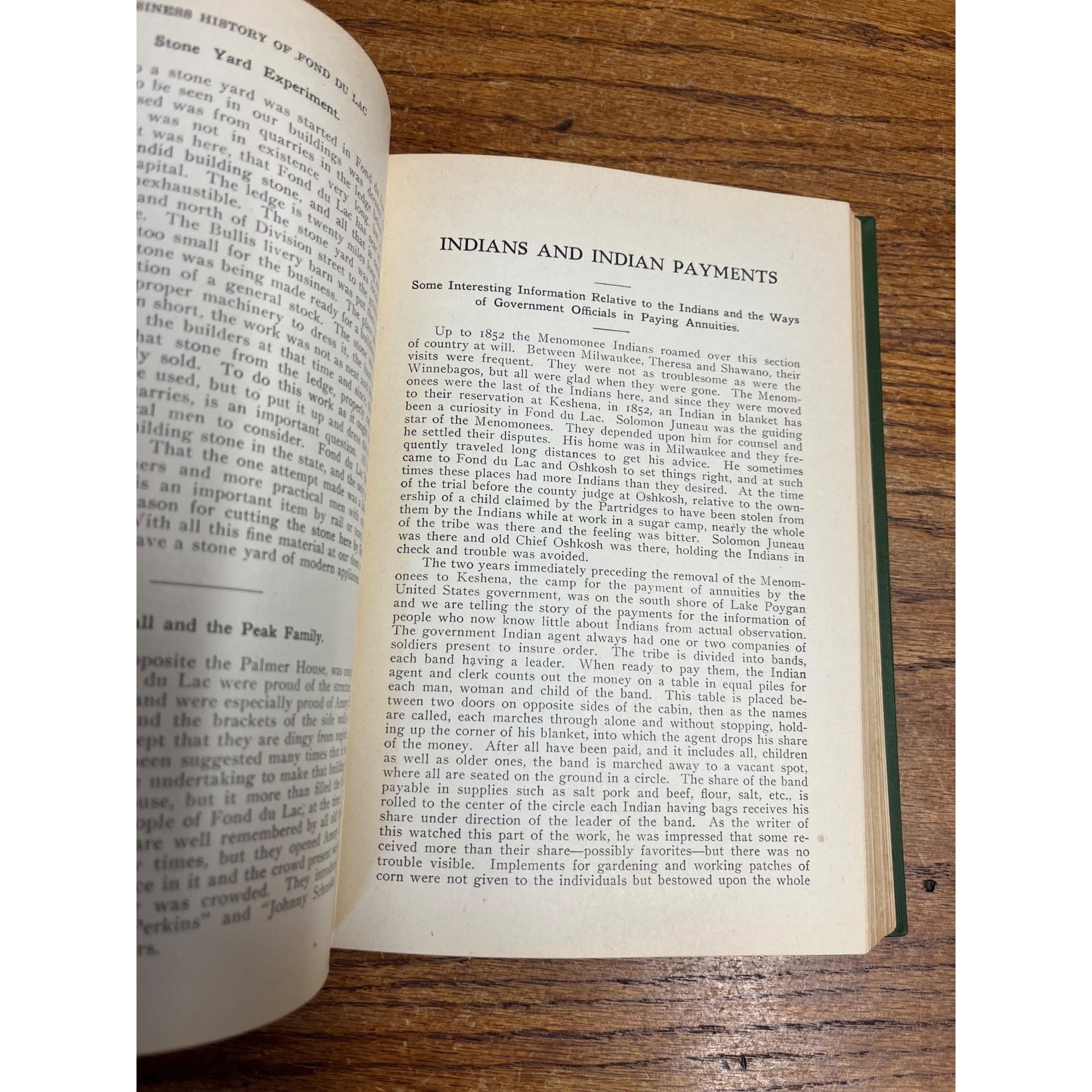 1905 Incidents and Anecdotes of Early Days and History of Business Fond du Lac, Wisconsin WI Antique Hardcover Book