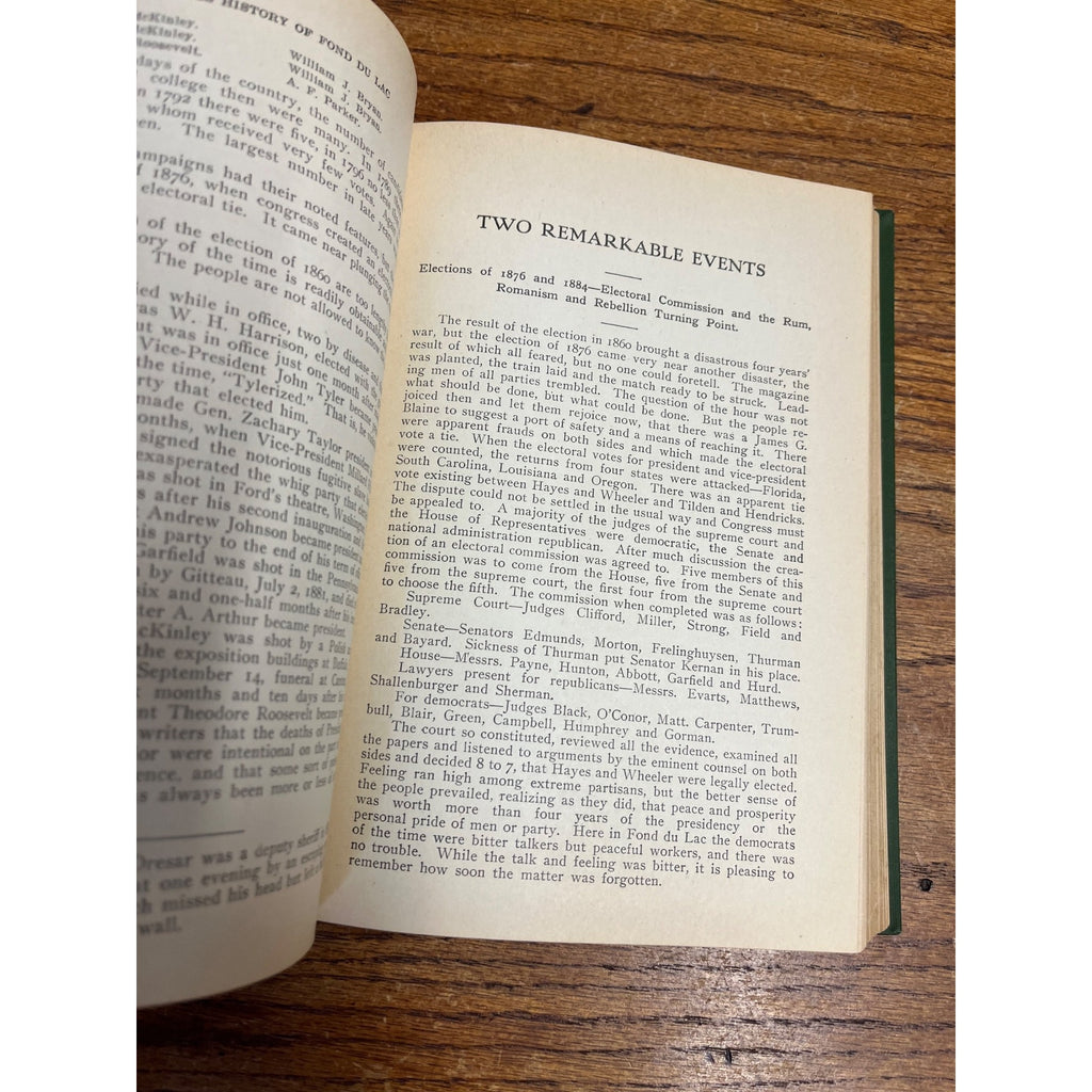 1905 Incidents and Anecdotes of Early Days and History of Business Fond du Lac, Wisconsin WI Antique Hardcover Book