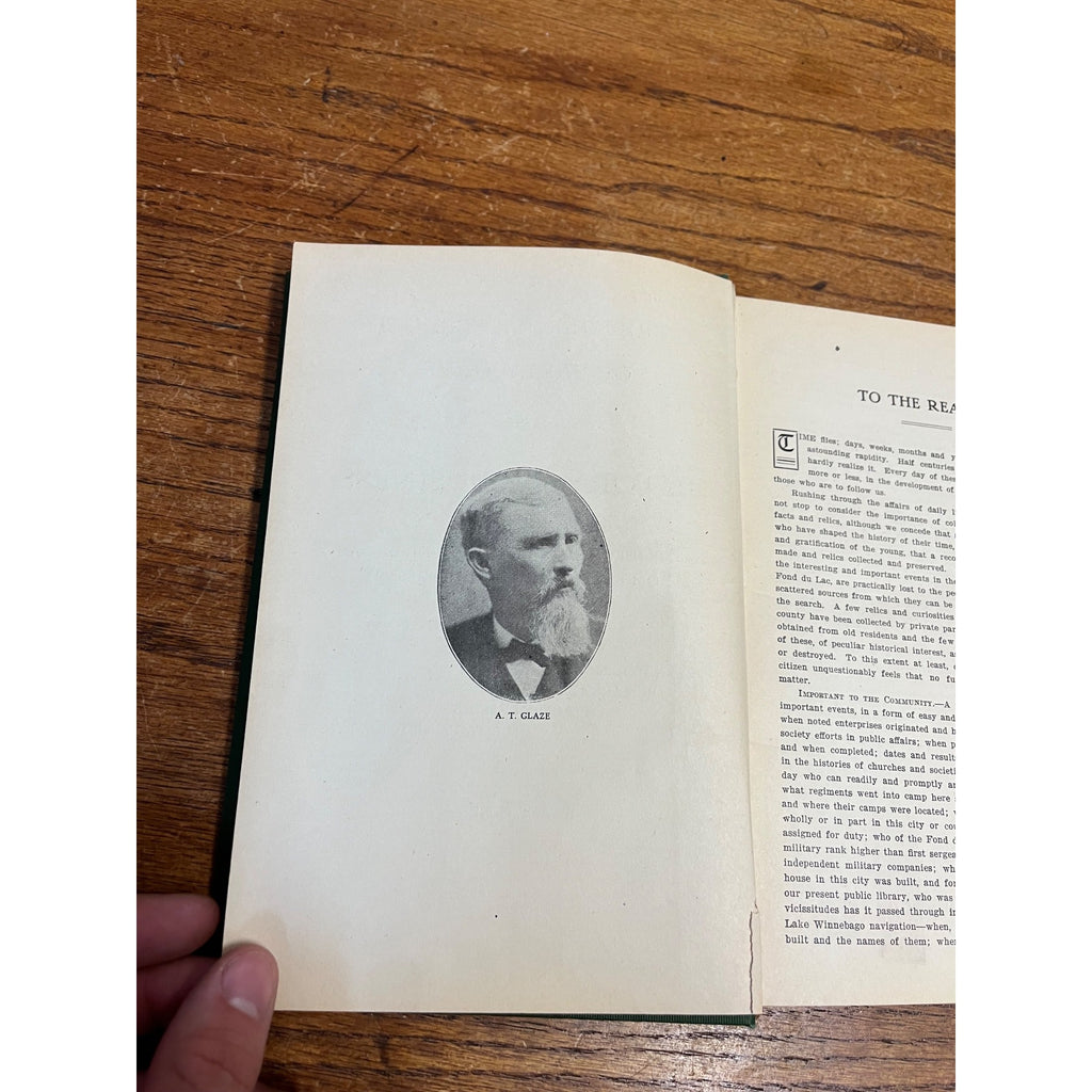 1905 Incidents and Anecdotes of Early Days and History of Business Fond du Lac, Wisconsin WI Antique Hardcover Book