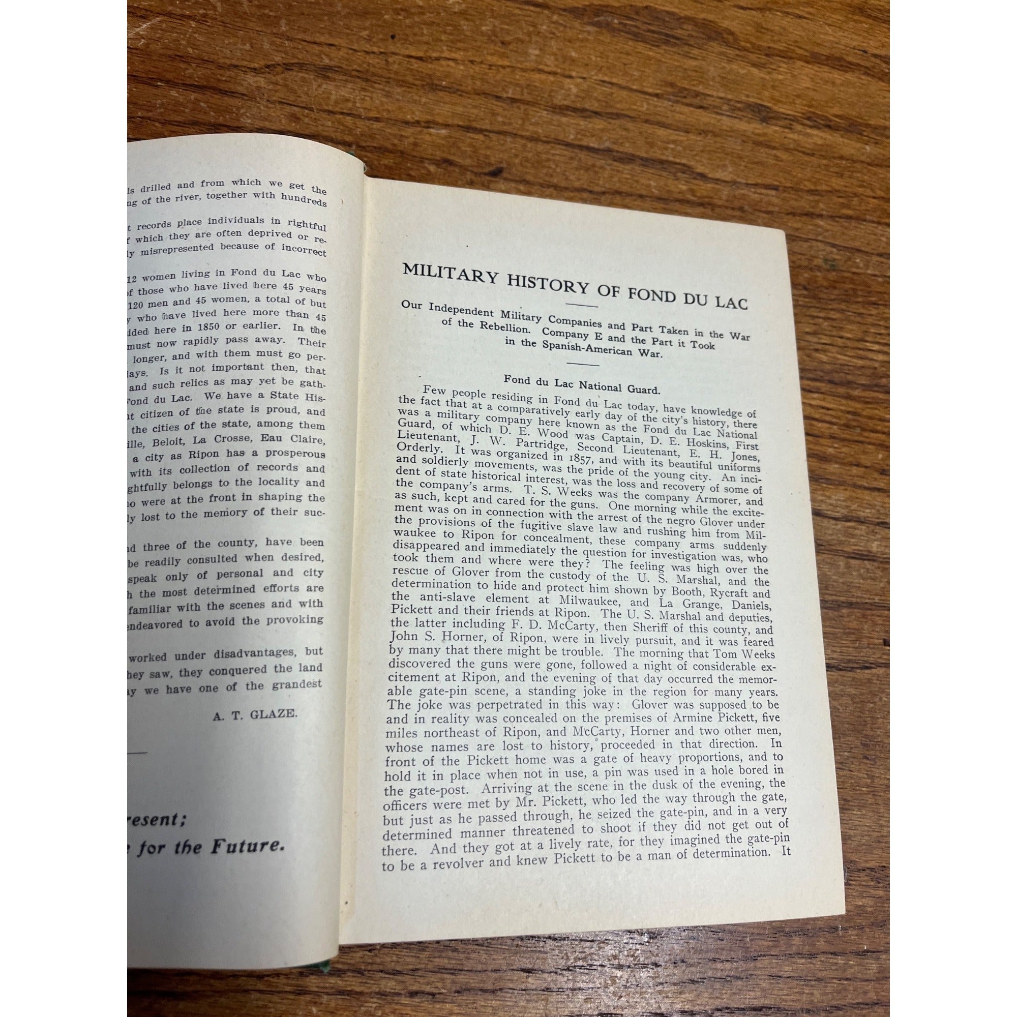 1905 Incidents and Anecdotes of Early Days and History of Business Fond du Lac, Wisconsin WI Antique Hardcover Book