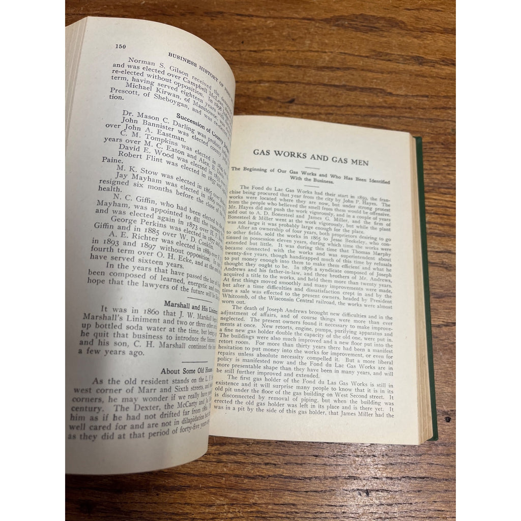 1905 Incidents and Anecdotes of Early Days and History of Business Fond du Lac, Wisconsin WI Antique Hardcover Book