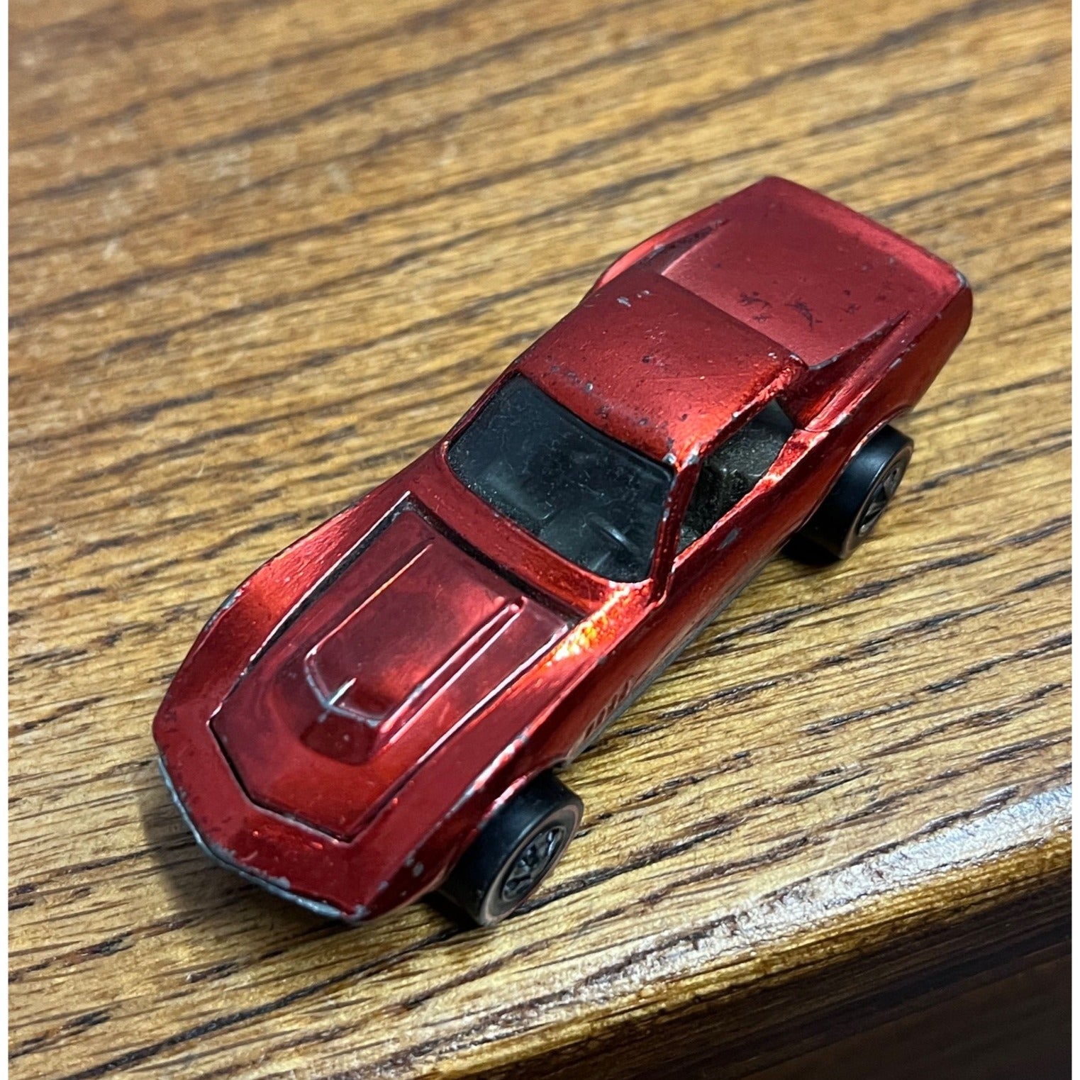 Vintage 1968 Hot Wheels Redline Custom Corvette Red w/ Brown Int. US - Very Good