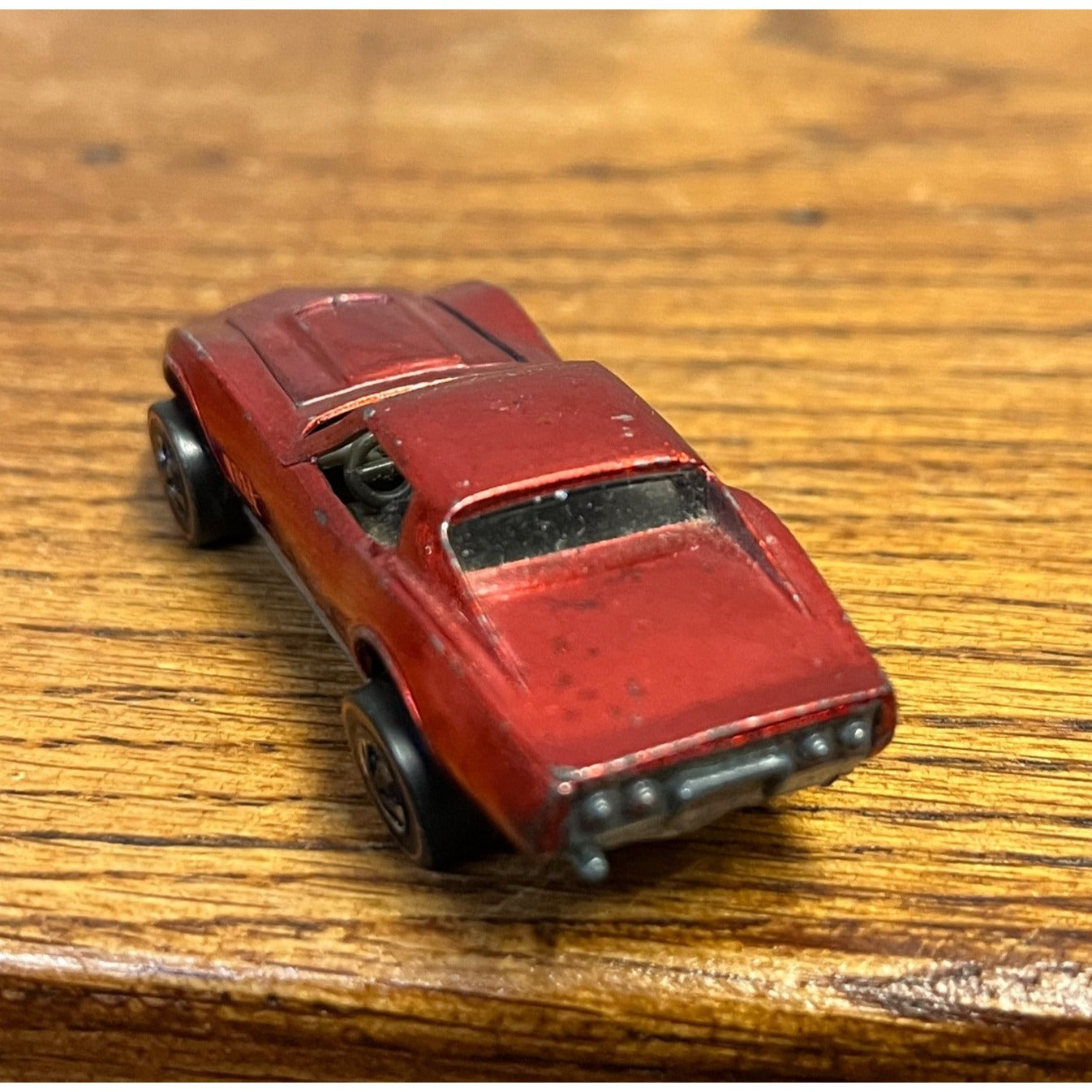 Vintage 1968 Hot Wheels Redline Custom Corvette Red w/ Brown Int. US - Very Good