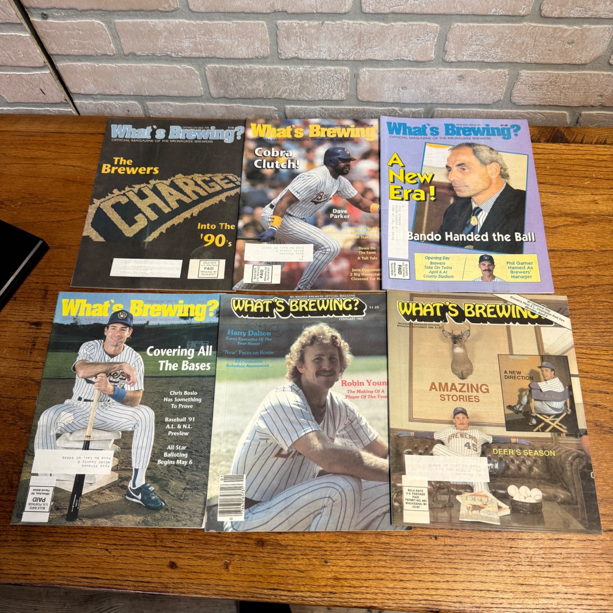 1980s-1990’s WHATS BREWING - Milwaukee Brewers baseball magazine lot