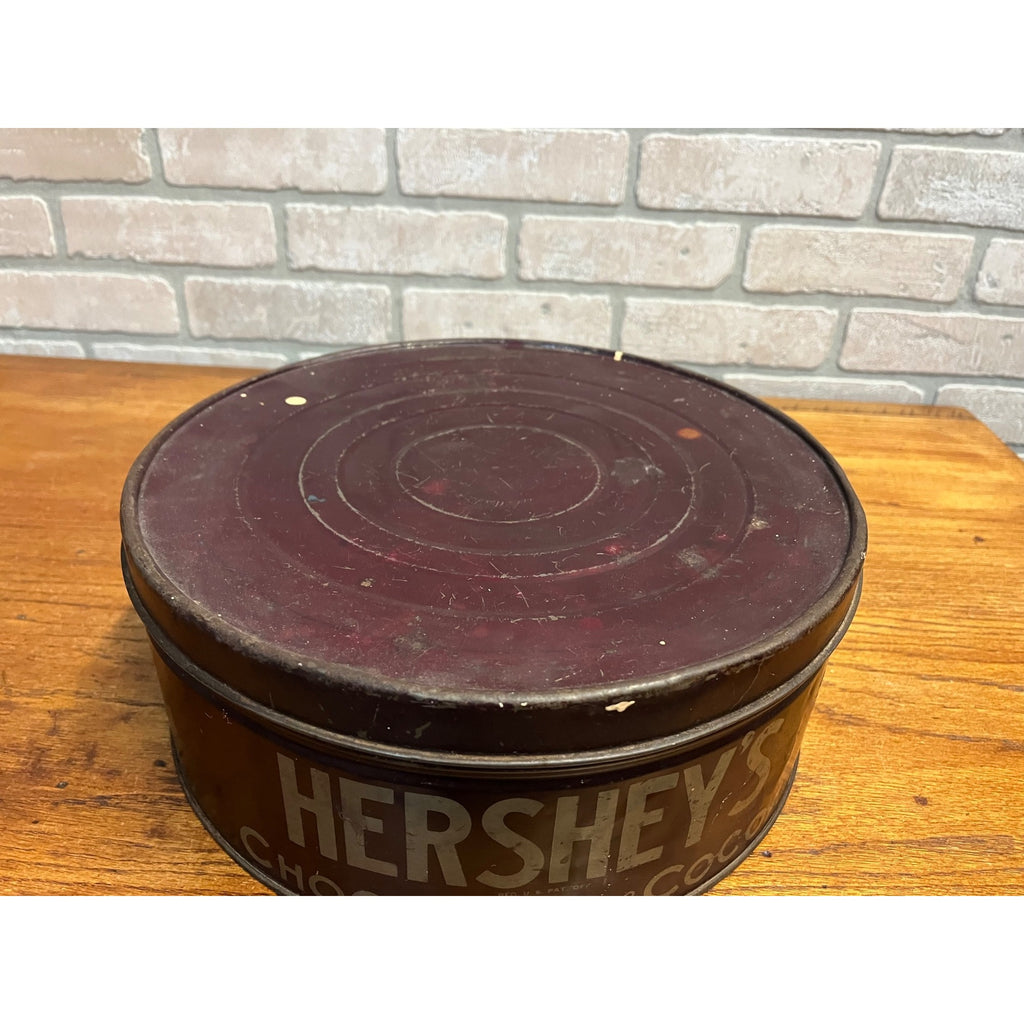 Vintage 12" Diameter Hershey's Chocolate and Cocoa Advertising Food Tin