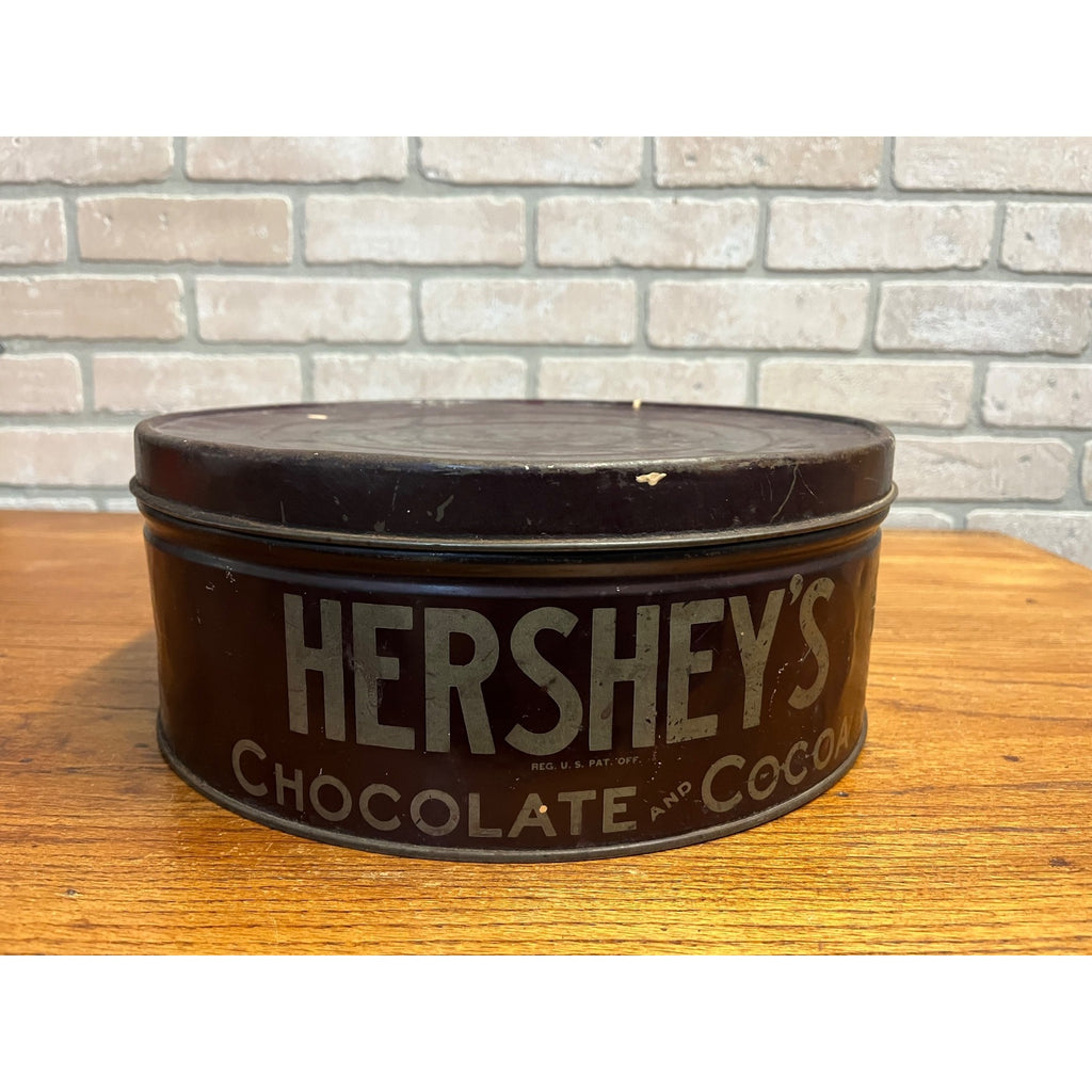 Vintage 12" Diameter Hershey's Chocolate and Cocoa Advertising Food Tin