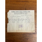 Chilton Wisconsin Invoice Letterheads Meili Ford Malting Co Brewery