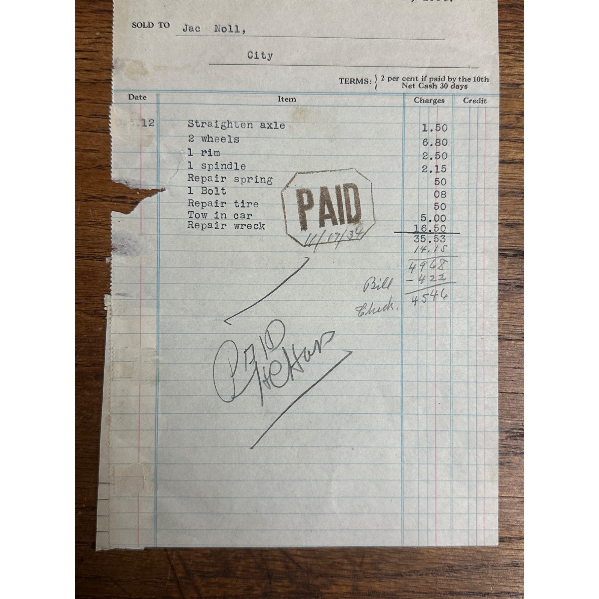 Chilton Wisconsin Invoice Letterheads Meili Ford Malting Co Brewery