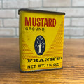 Vintage Frank's Mustard Cincinnati Ohio Tea & Spice Co. Spice Tin Kitchen