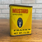 Vintage Frank's Mustard Cincinnati Ohio Tea & Spice Co. Spice Tin Kitchen