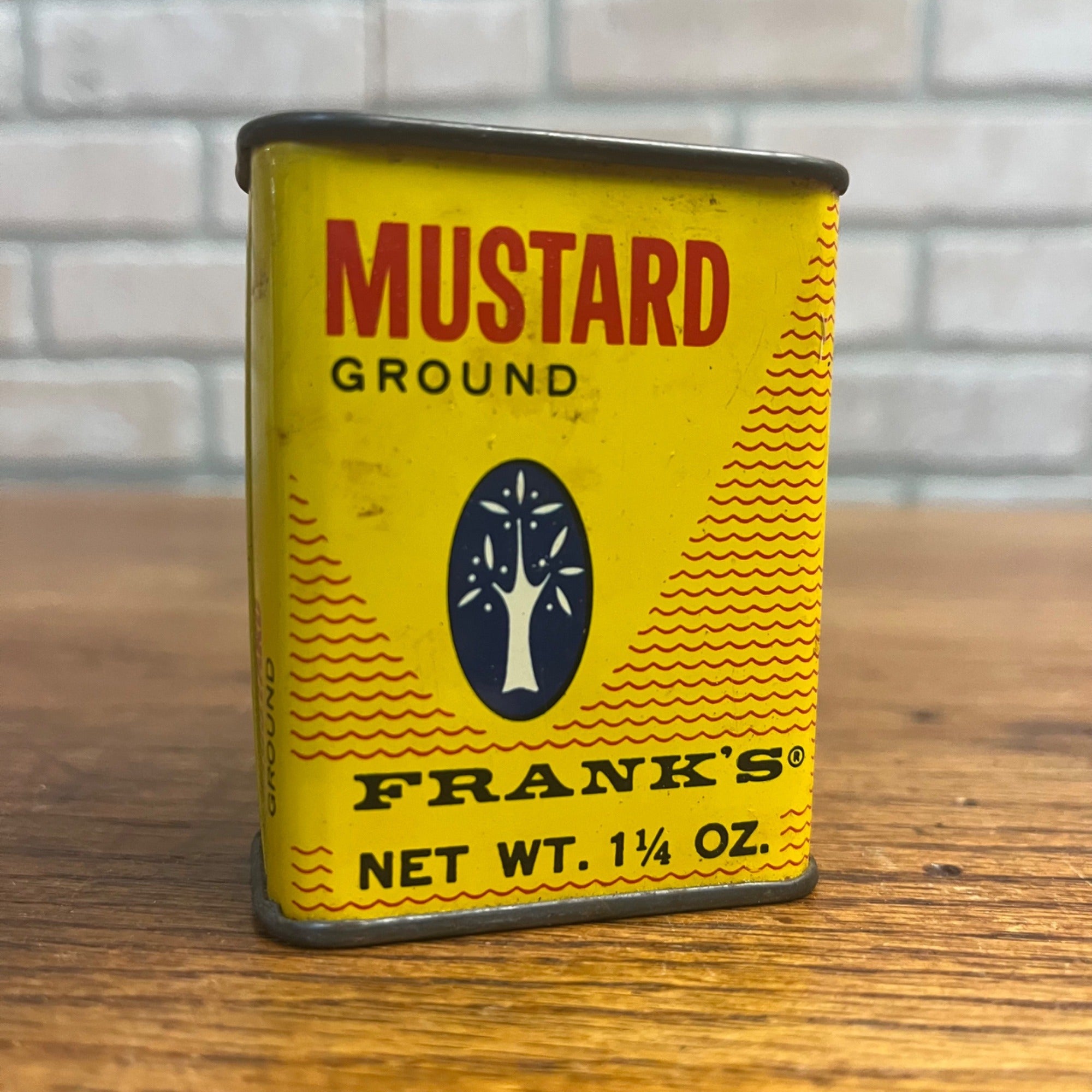 Vintage Frank's Mustard Cincinnati Ohio Tea & Spice Co. Spice Tin Kitchen