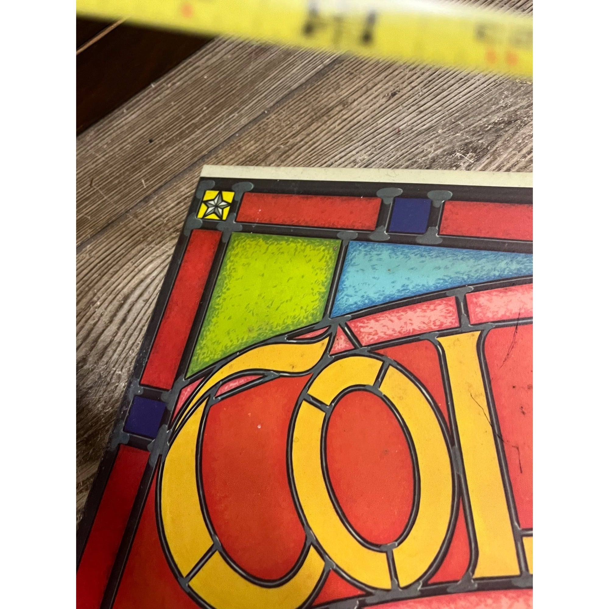 Scarce 1974 Vintage Busch Advertising Stained Glass Plastic Sign As-Is