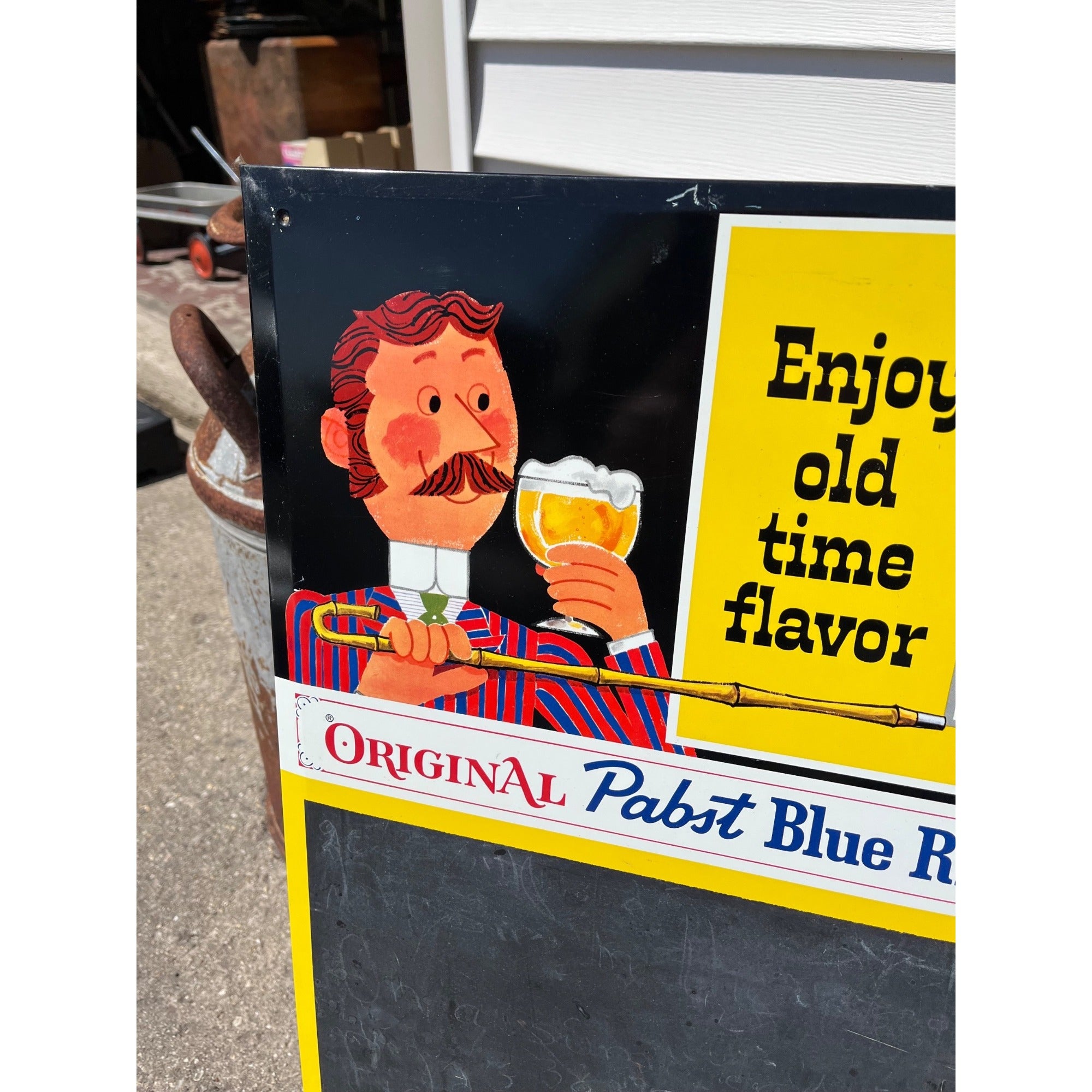 Vintage Pabst Blue Ribbon Beer Waiter Menu Board Advertising Sign