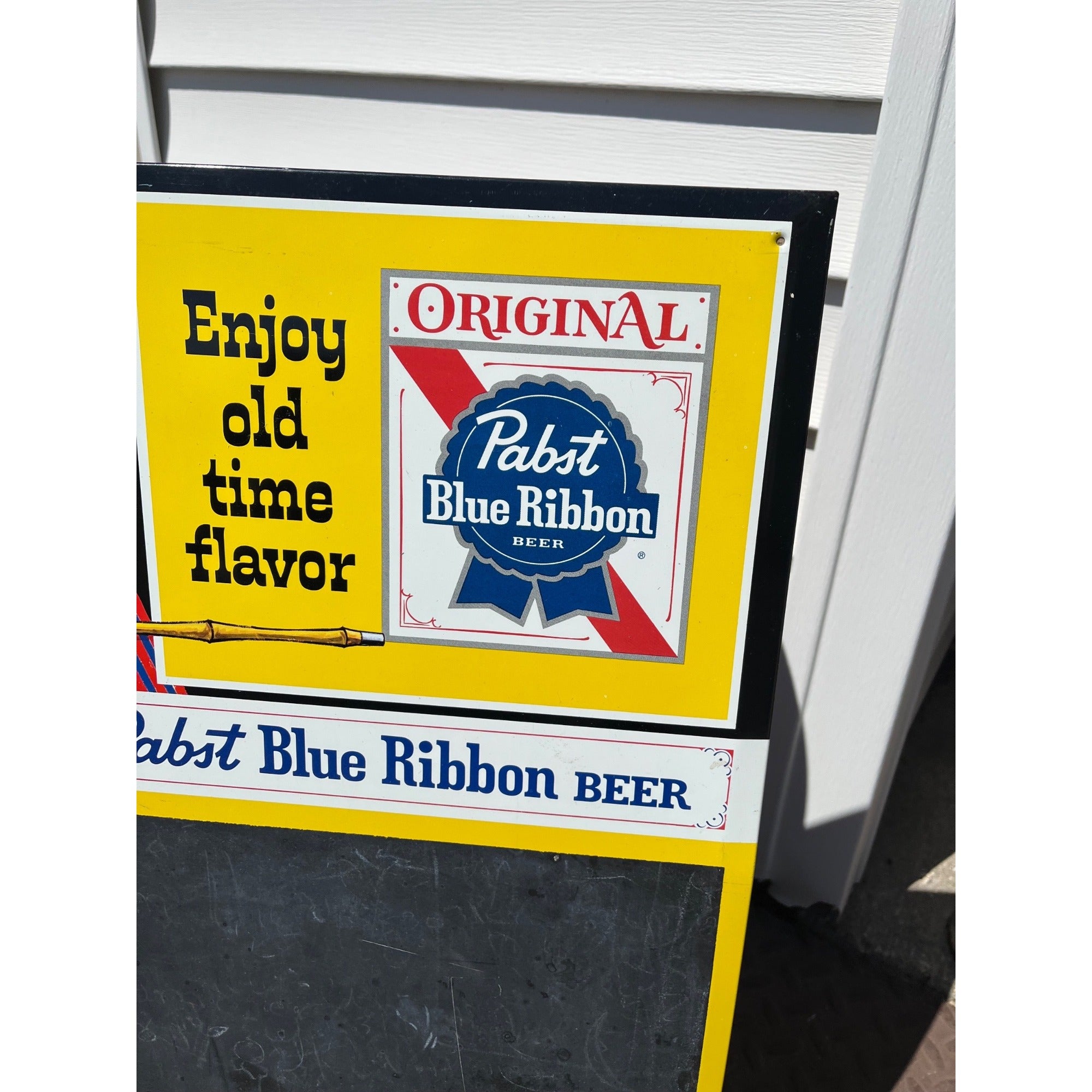 Vintage Pabst Blue Ribbon Beer Waiter Menu Board Advertising Sign