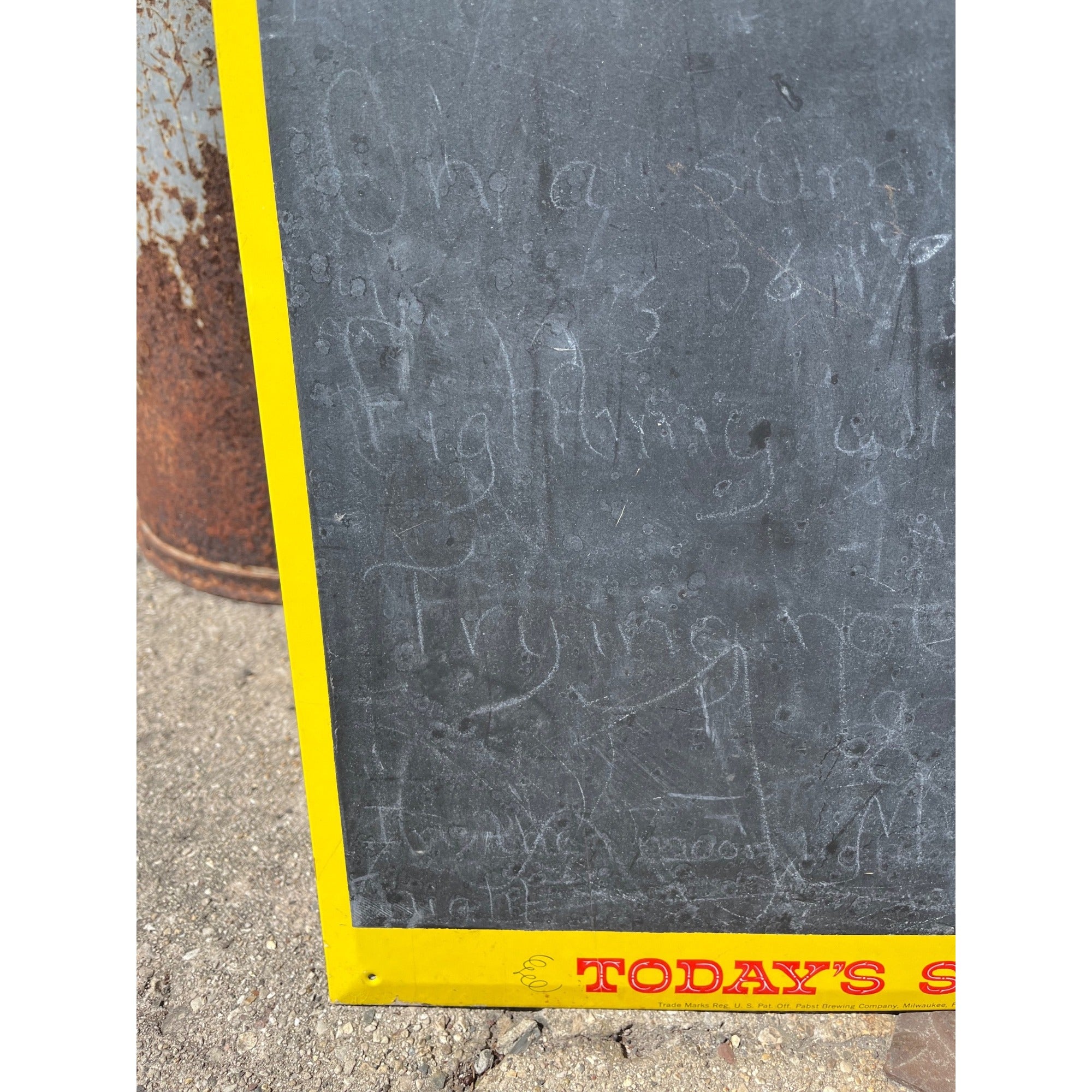 Vintage Pabst Blue Ribbon Beer Waiter Menu Board Advertising Sign