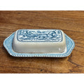Vintage Royal China Currier & Ives "The Road in Winter" 2 PC Covered Butter Dish