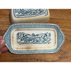 Vintage Royal China Currier & Ives "The Road in Winter" 2 PC Covered Butter Dish