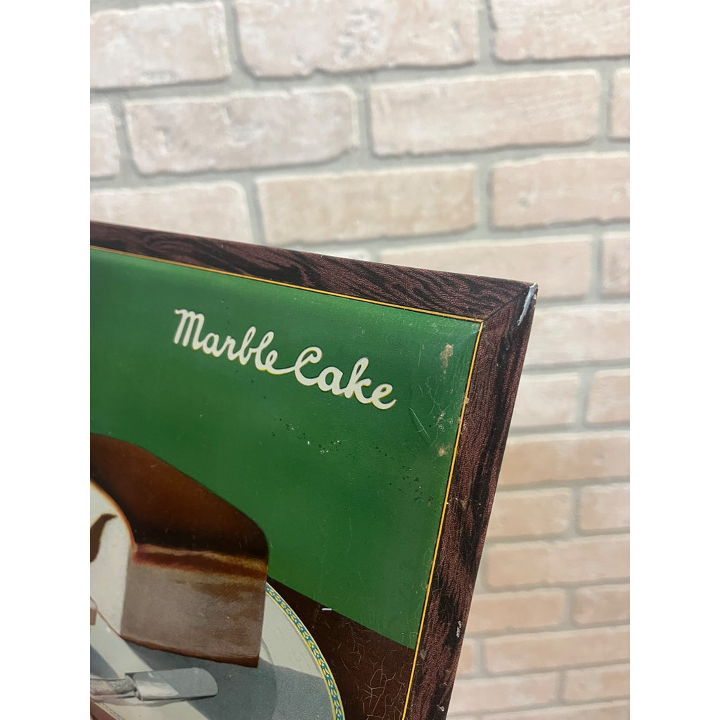 RARE Vintage Early 1900s Drake's Marble Cake Tin Litho TOC Advertising Sign