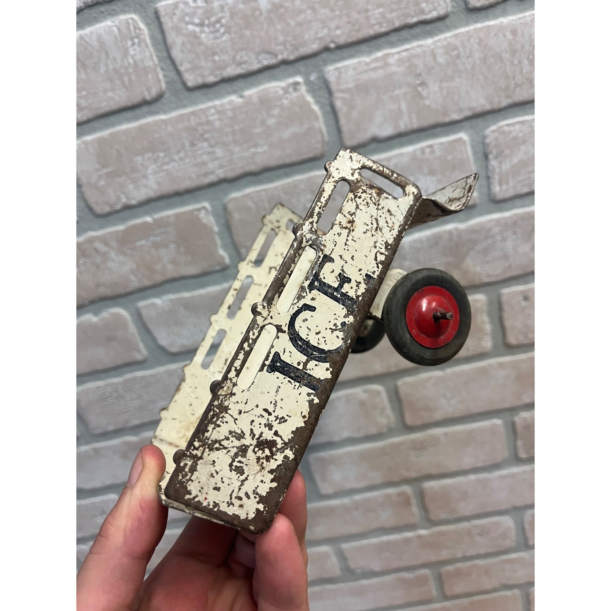 Vintage Marx Pressed Steel Toy Trailers Lot Meadow Brook, Motor Market, Ice