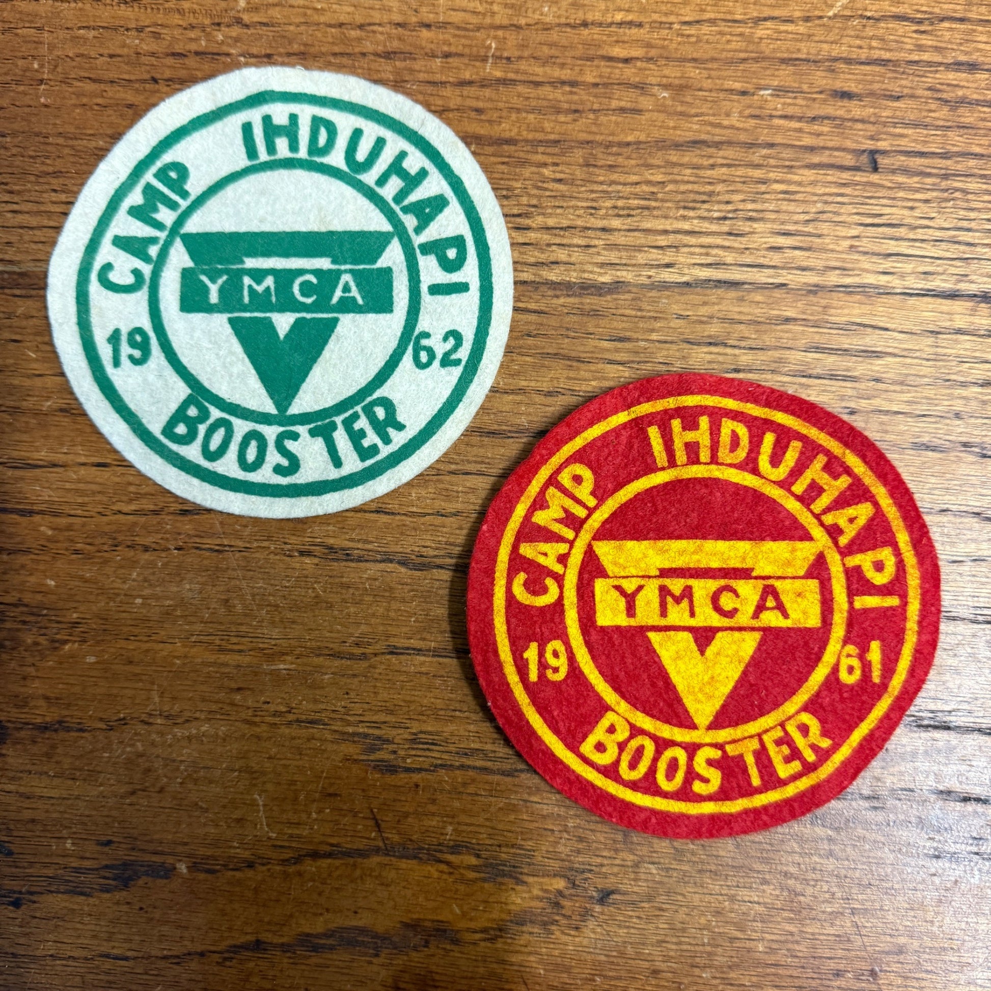Vintage Minneapolis YMCA Camp Ihduhapi Cabin, Loretto, MN Patches